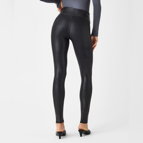 SPANX Faux Leather Leggings, women’s size XL - Picture 2 of 6
